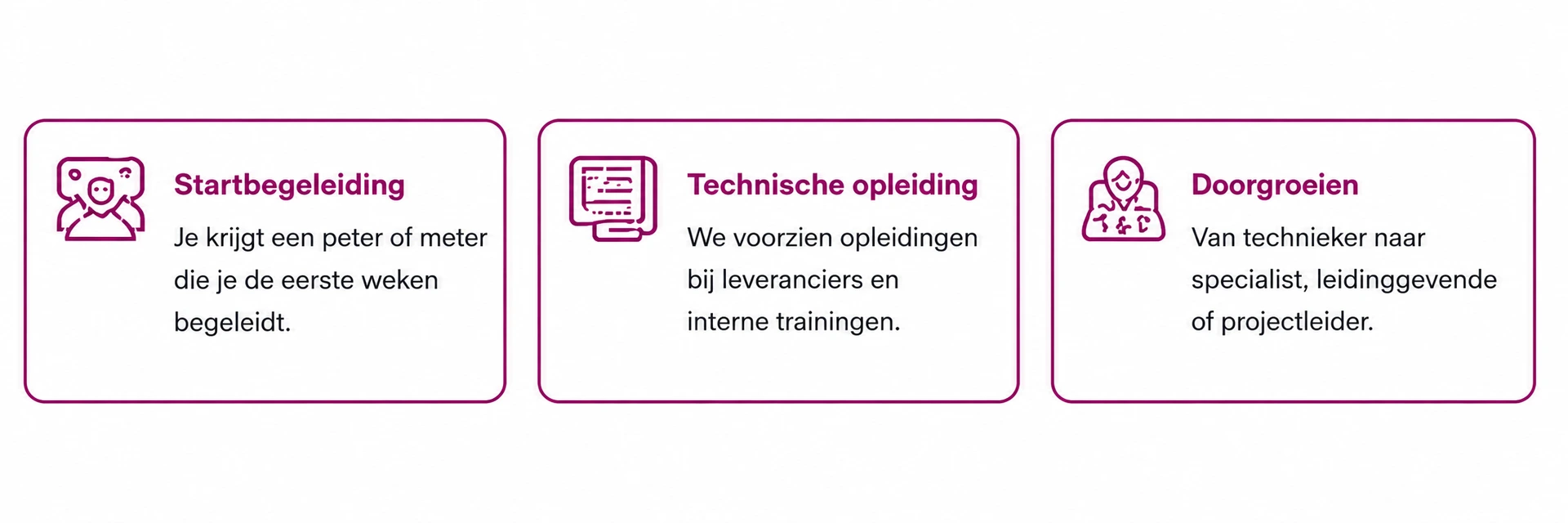 Startbegeleiding, technische opleiding en doorgroeimogelijkheden bij The Belgian